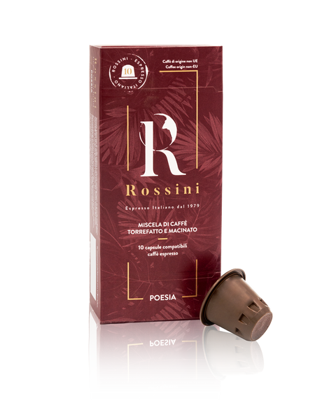 Capsule compatibili Nespresso Rossini Caffè Poesia, 5 scatole da 10 capsule