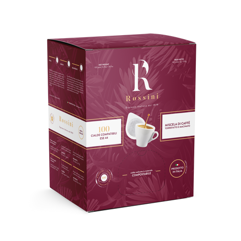 Cialda in carta filtro ESE44 caffè decaffeinato Rossini
